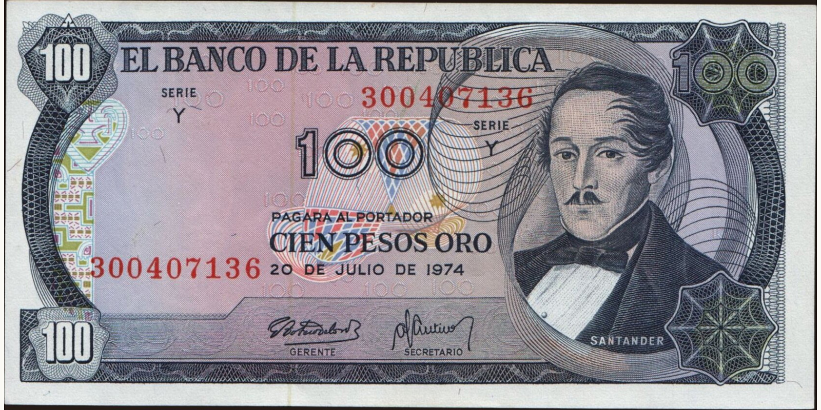100 pesos 1974