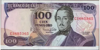 100 pesos 1980