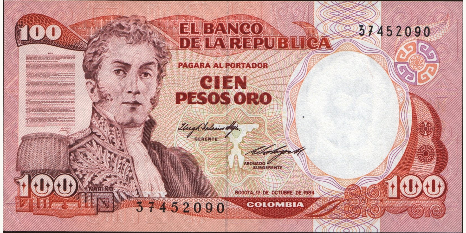 100 pesos 1984