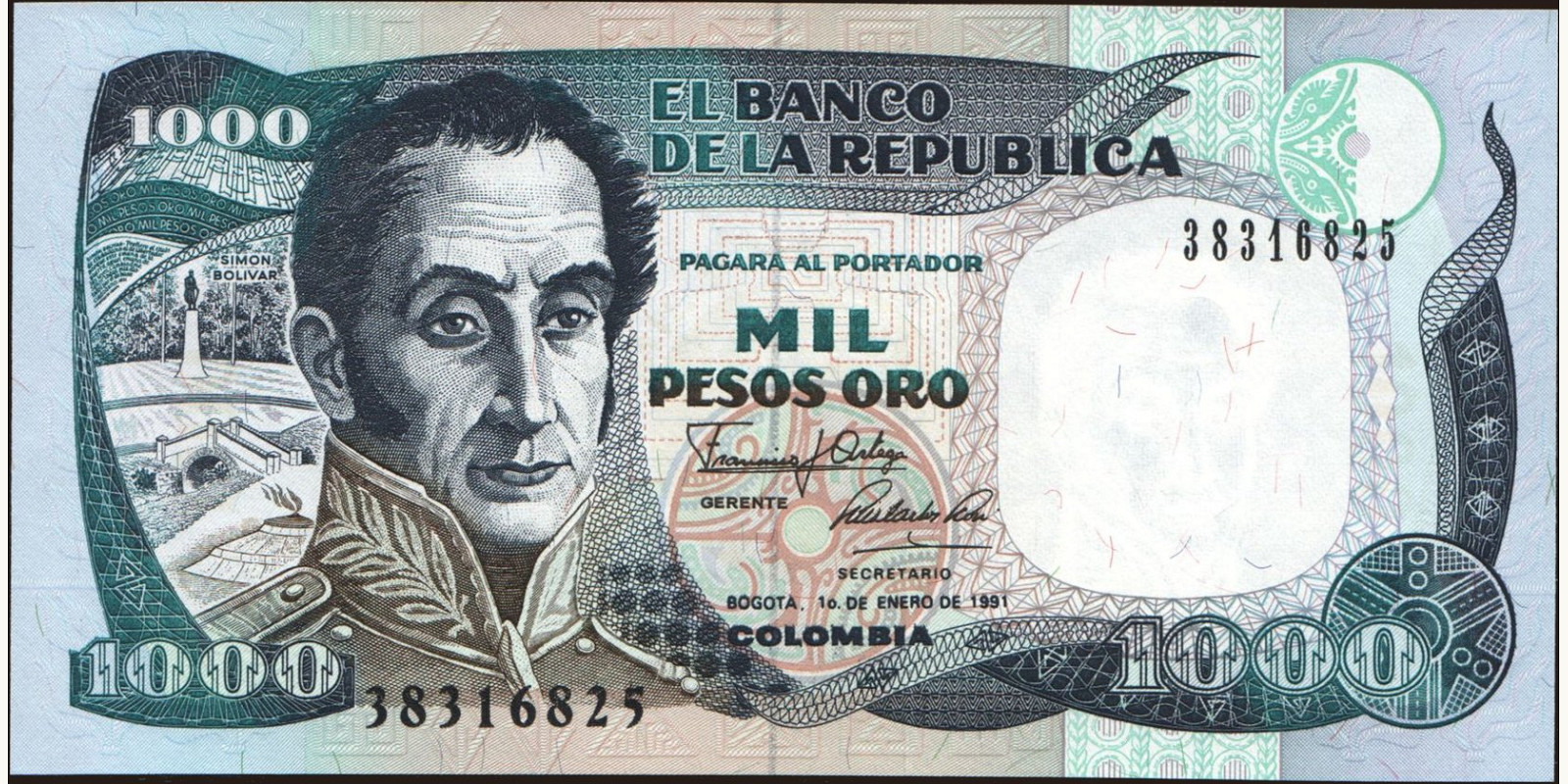 1000 pesos 1991