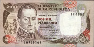 2000 pesos 1990