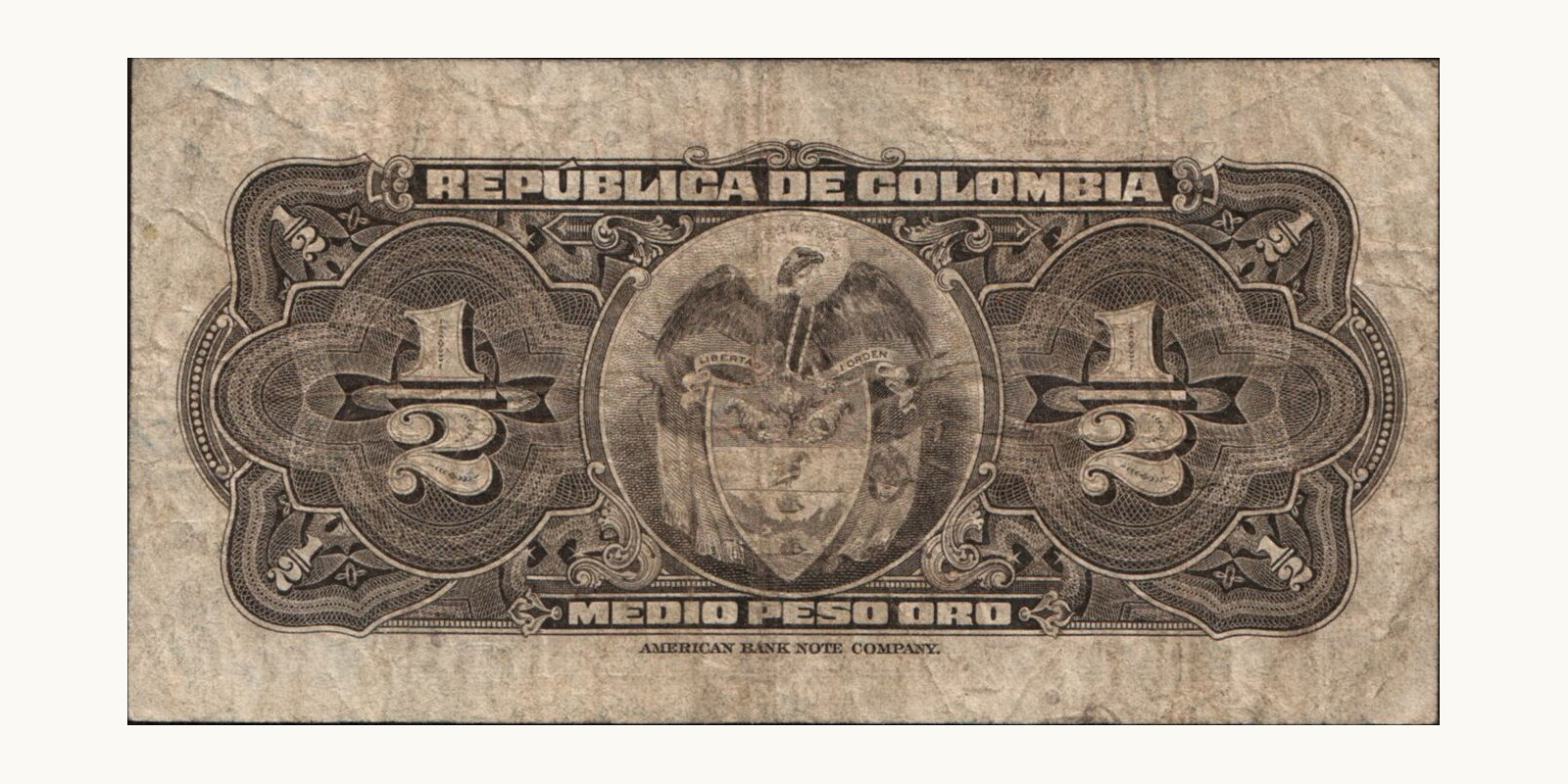 2 pesos Колумбия 1948 — Оборотная сторона