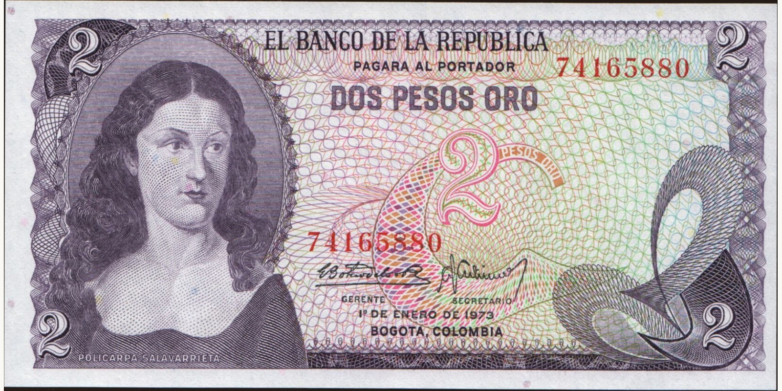 2 pesos 1973