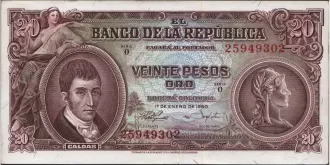 20 pesos 1960
