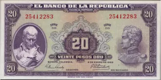 20 pesos 1963
