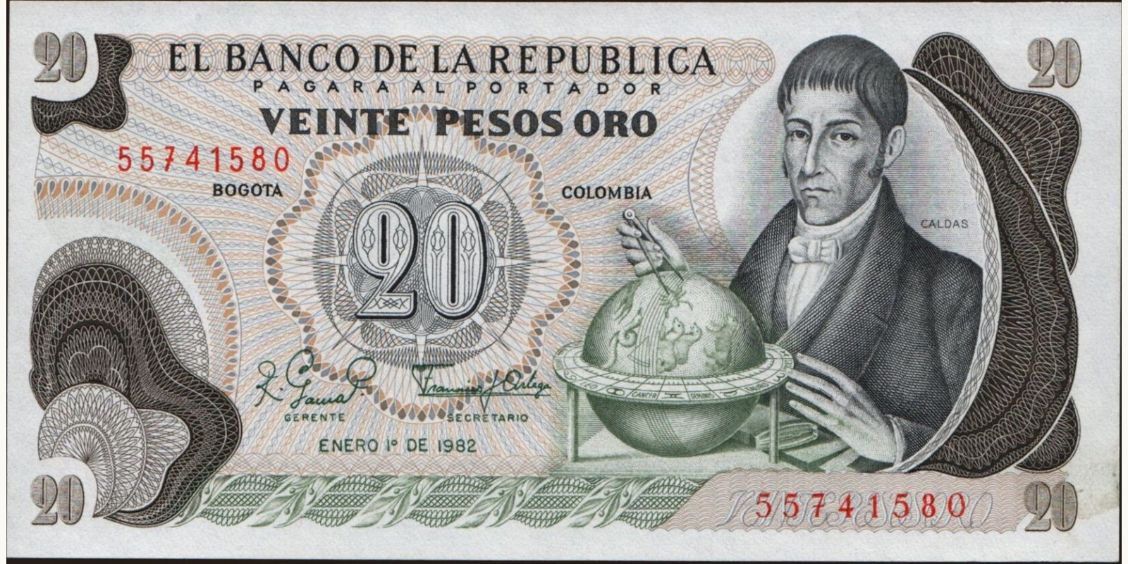 20 pesos 1982