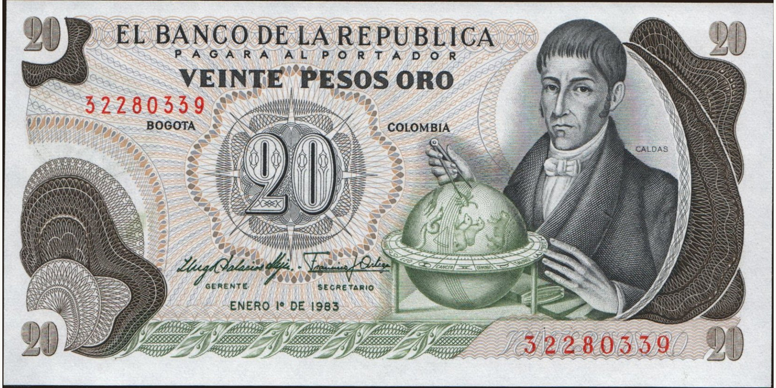 20 pesos 1983