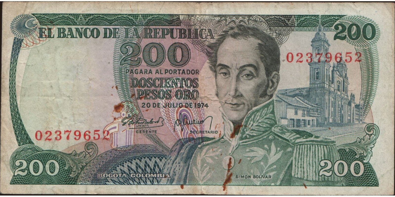 200 pesos 1974