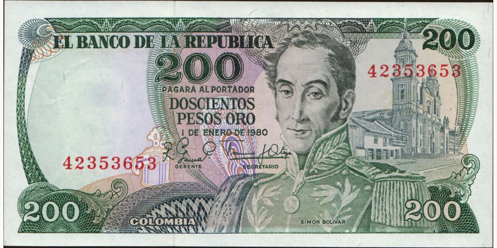 200 pesos 1980