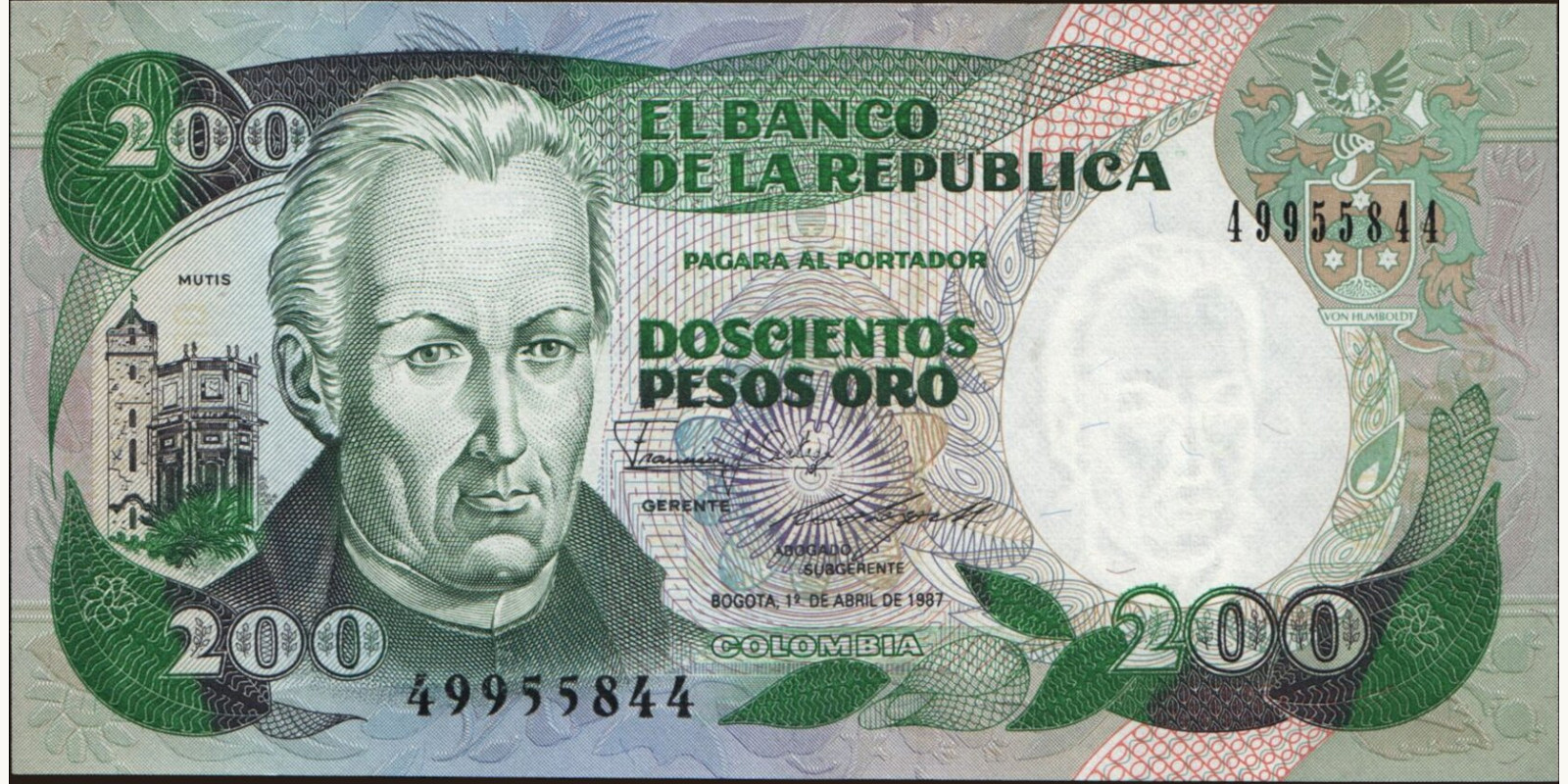 200 pesos 1987
