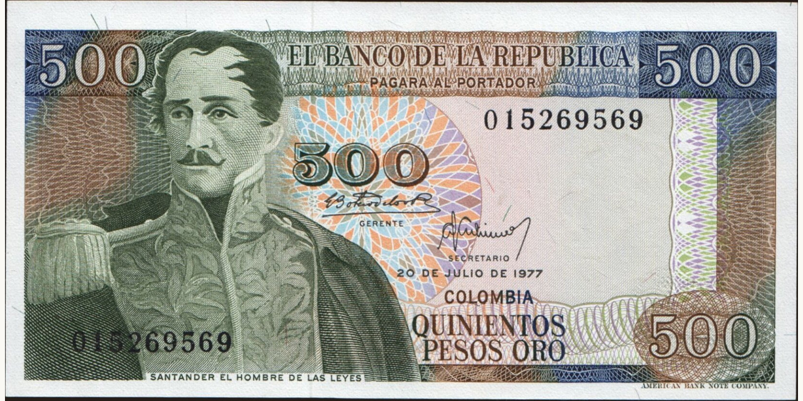 500 pesos 1977