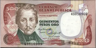 500 pesos 1985