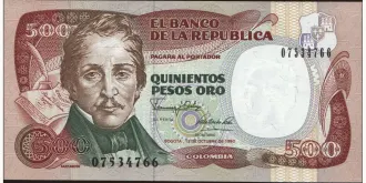500 pesos 1990