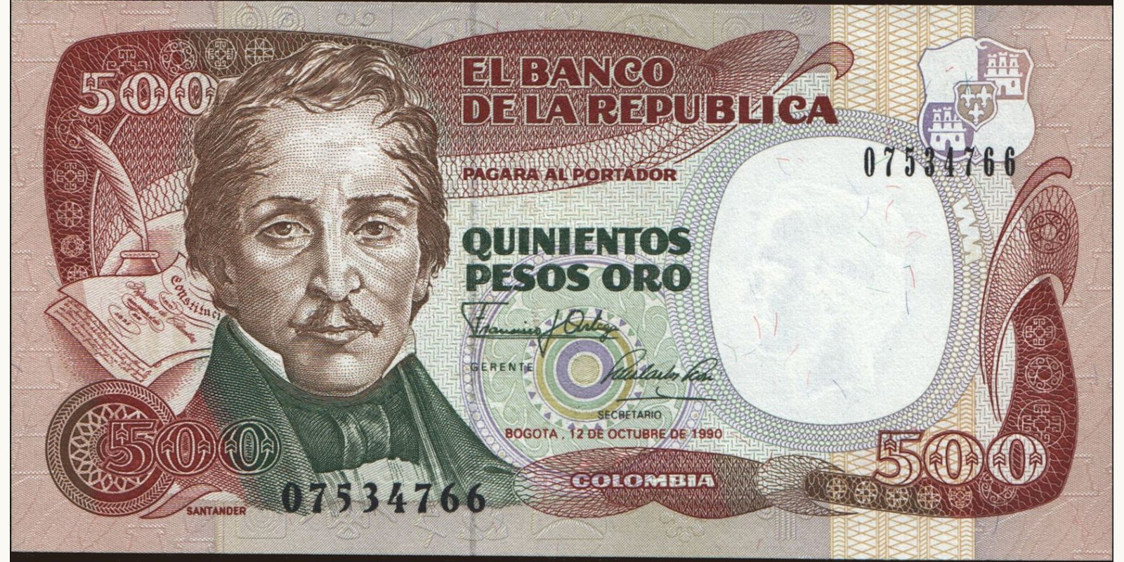 500 pesos 1990