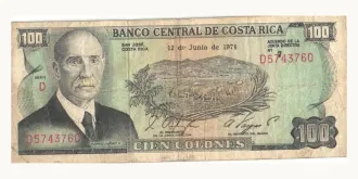 100 colones 1974