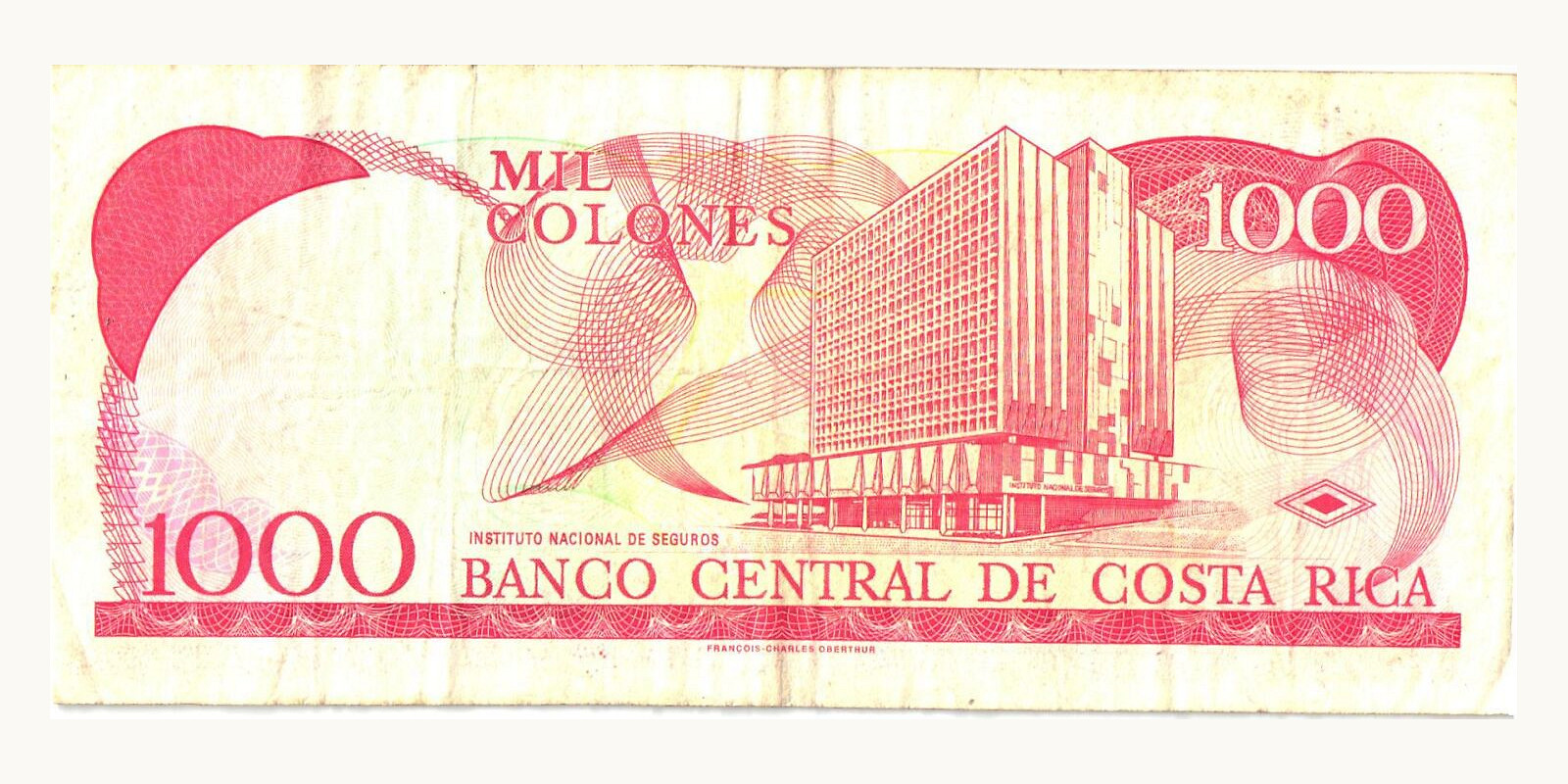 100 colones Costa Rica 2004 — Back side