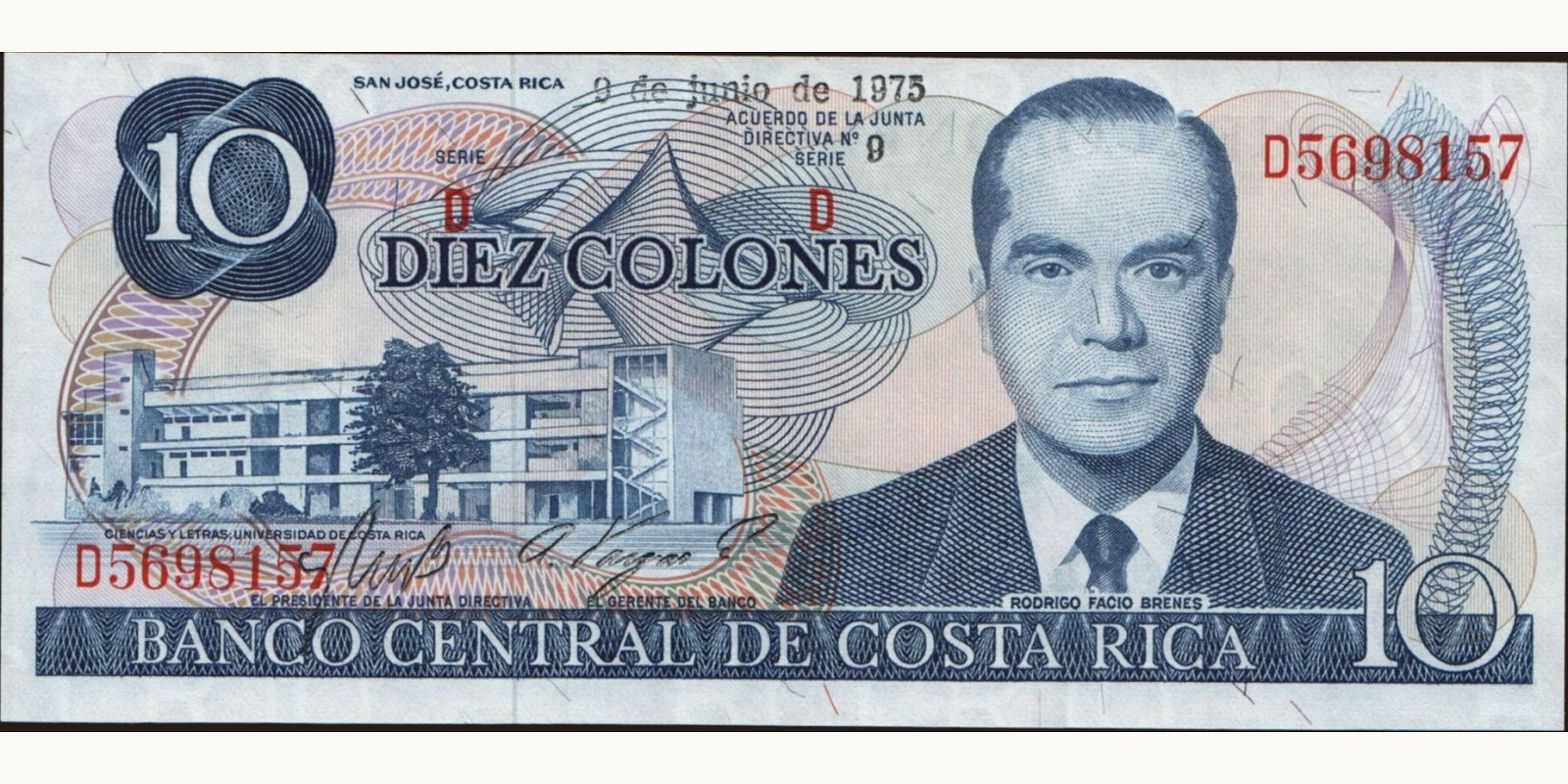 10 colones 1975