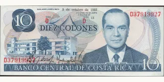10 colones 1985