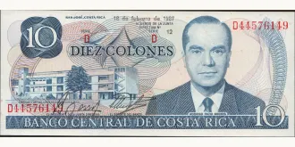10 colones 1987