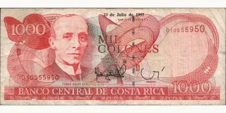 1000 colones 1997