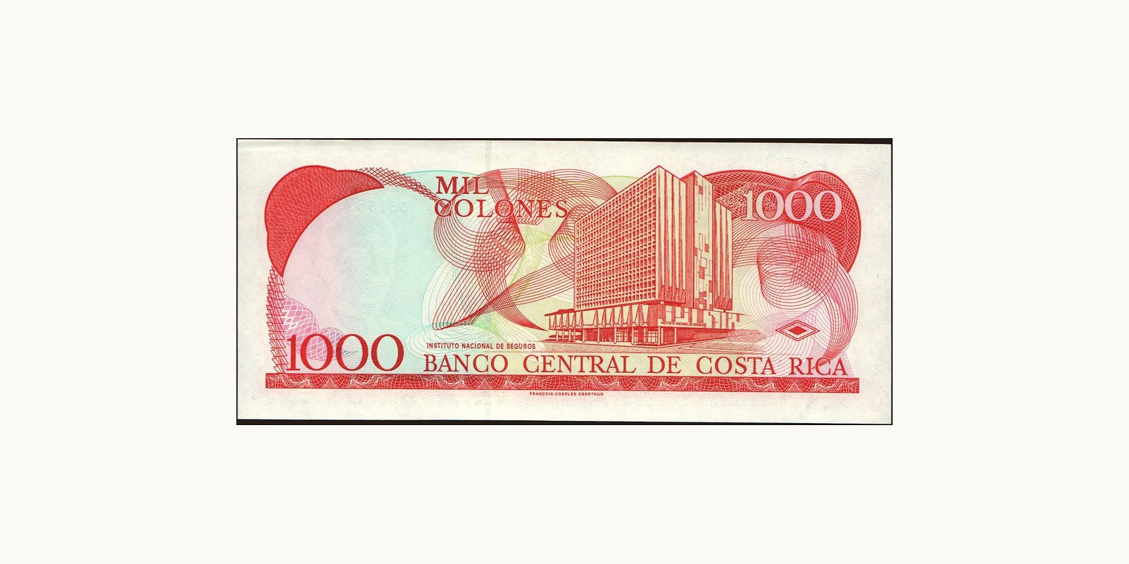 1000 colones Коста-Рика 2003 — Оборотная сторона