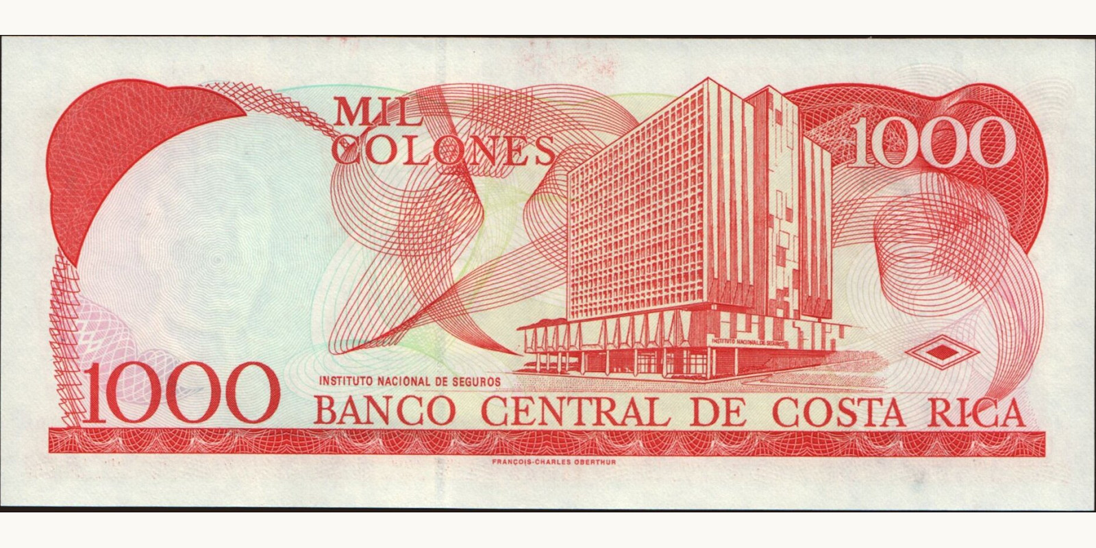 1000 colones Коста-Рика 2004 — Оборотная сторона