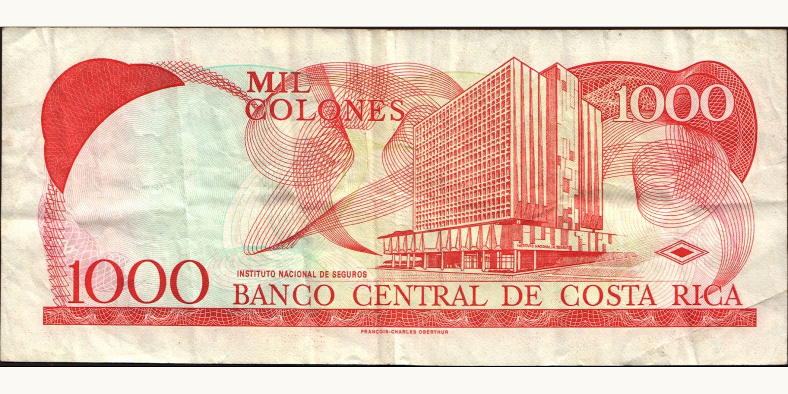 1000 colones Коста-Рика 2005 — Оборотная сторона