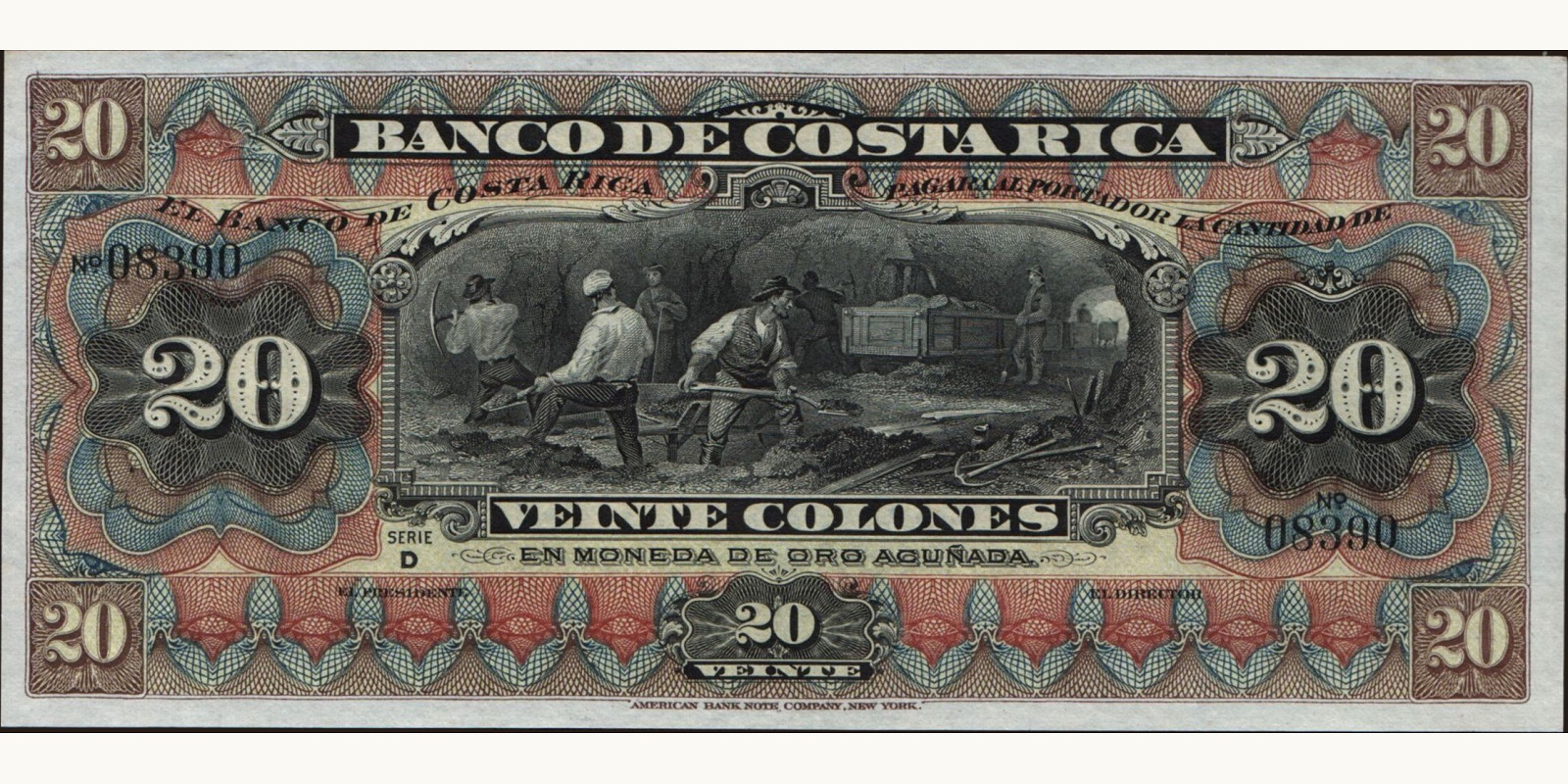 20 colones 1901