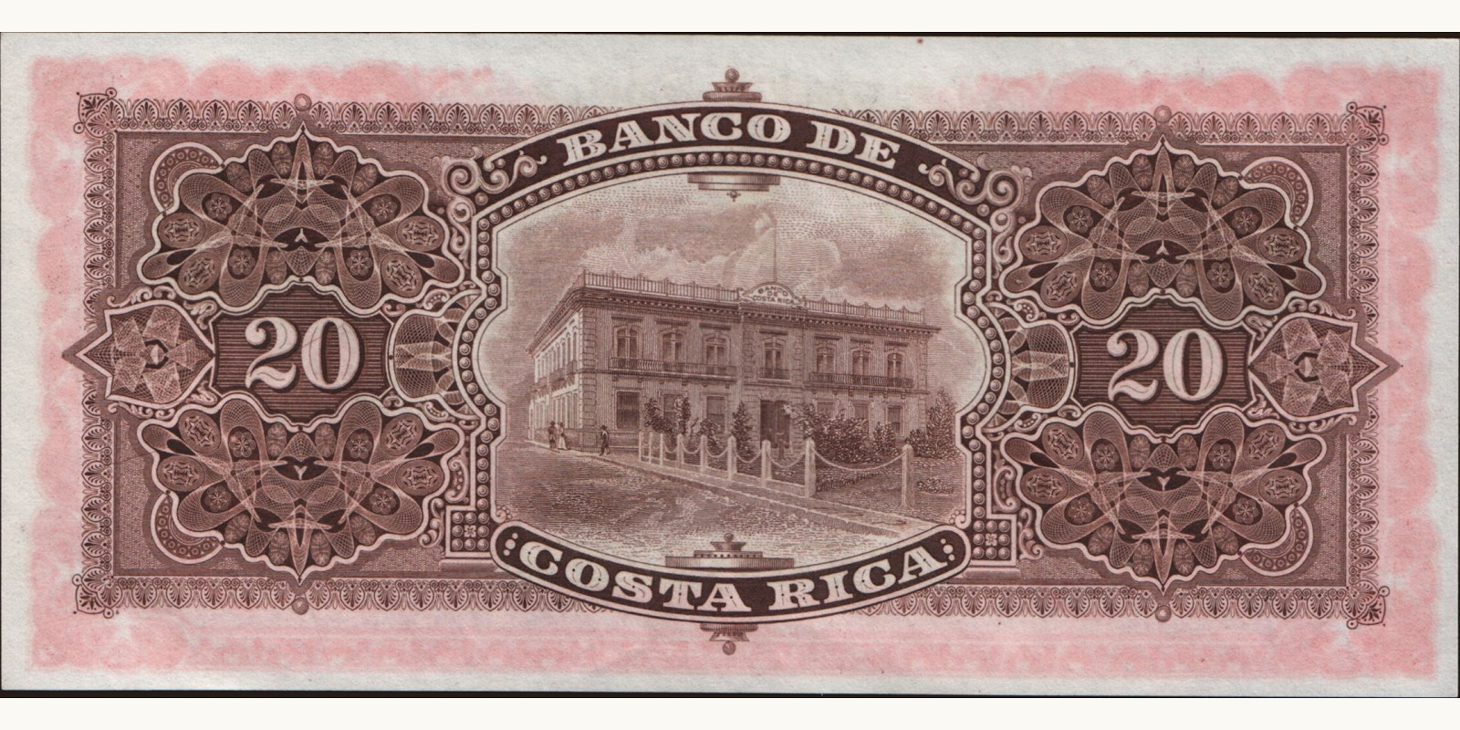 20 colones Коста-Рика 1906 — Оборотная сторона