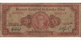 20 colones 1963