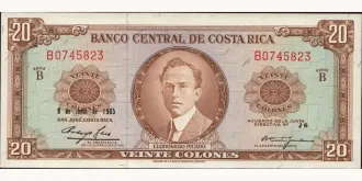 20 colones 1965