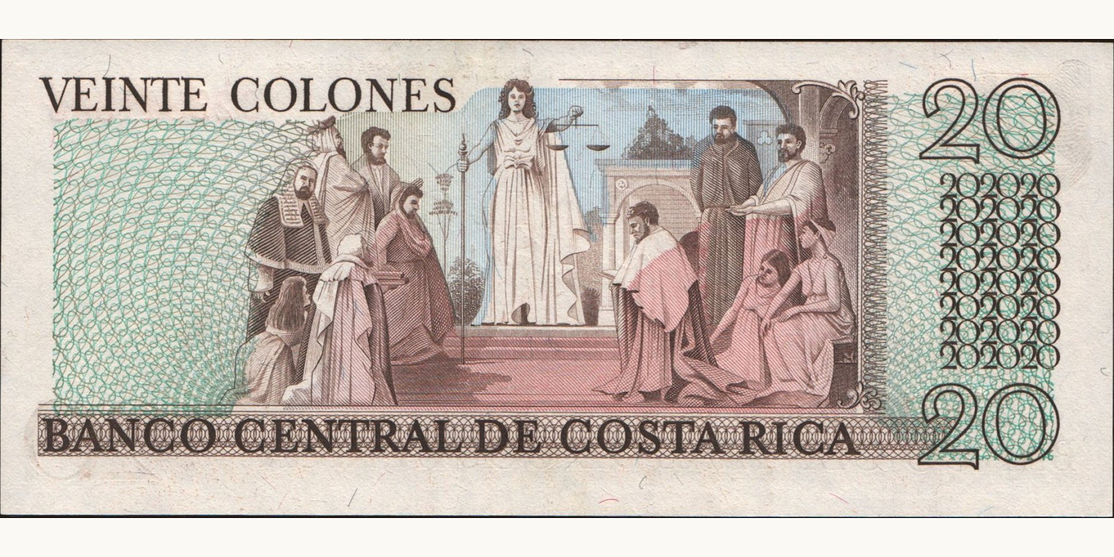 20 colones Коста-Рика 1982 — Оборотная сторона