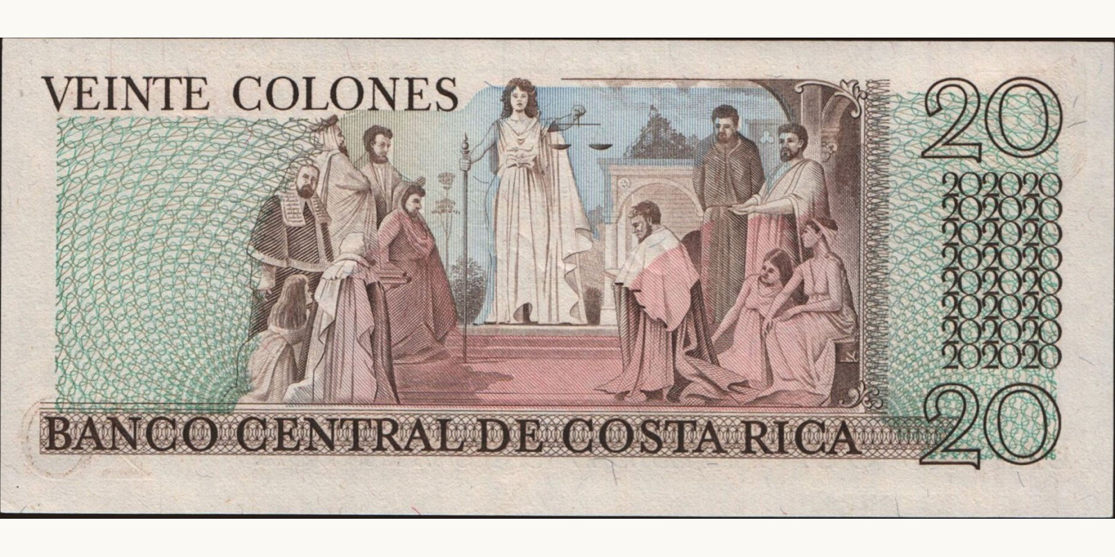 20 colones Коста-Рика 1983 — Оборотная сторона