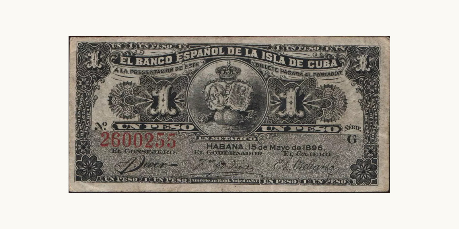 1 pesos 1896