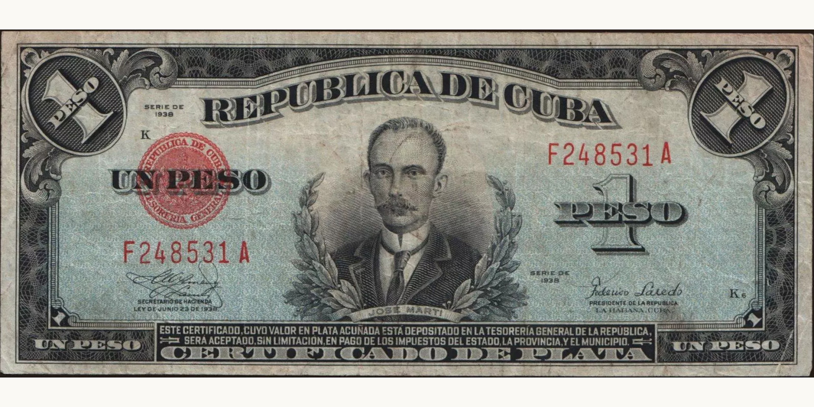 1 pesos 1938