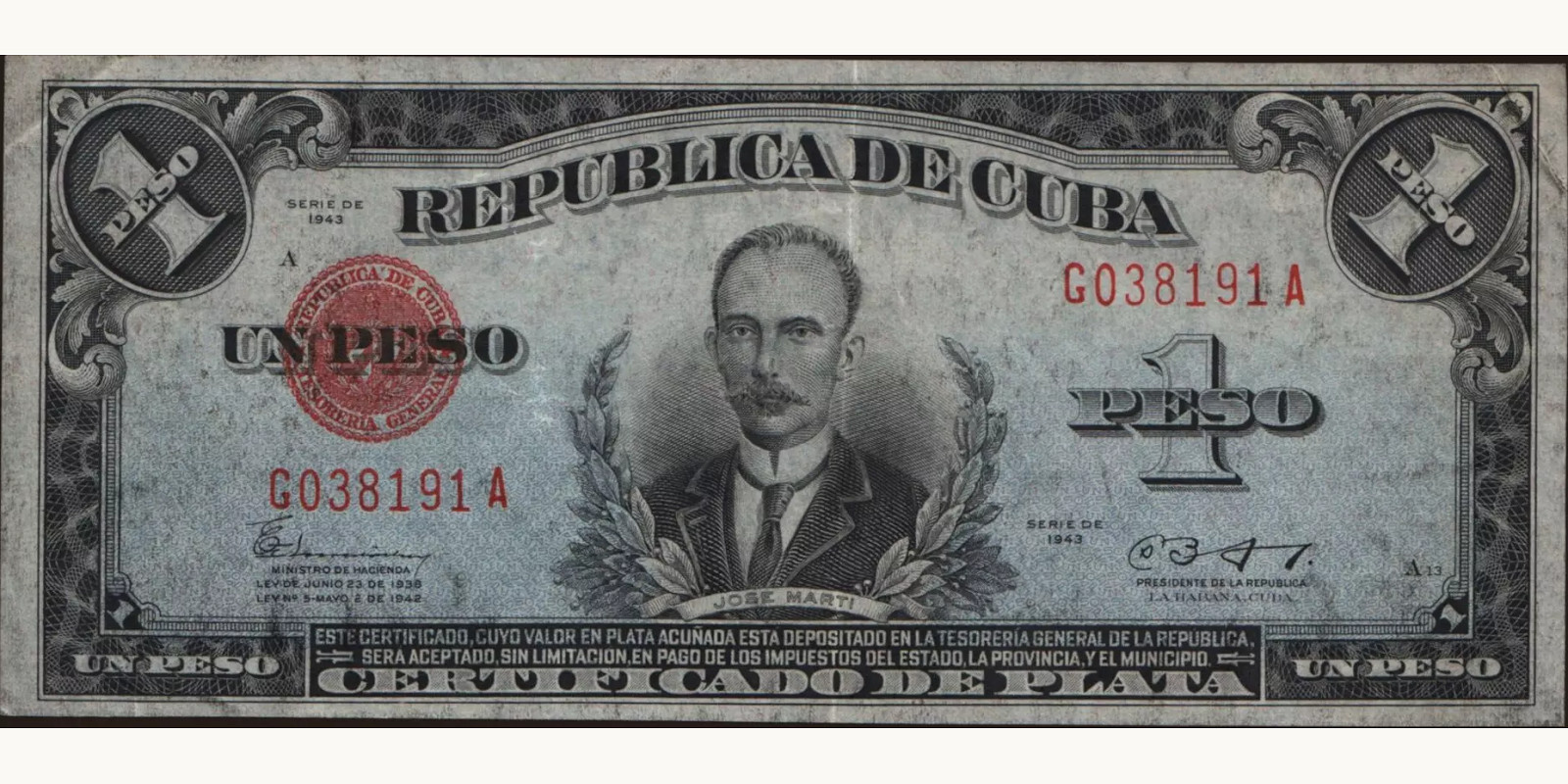 1 pesos 1943