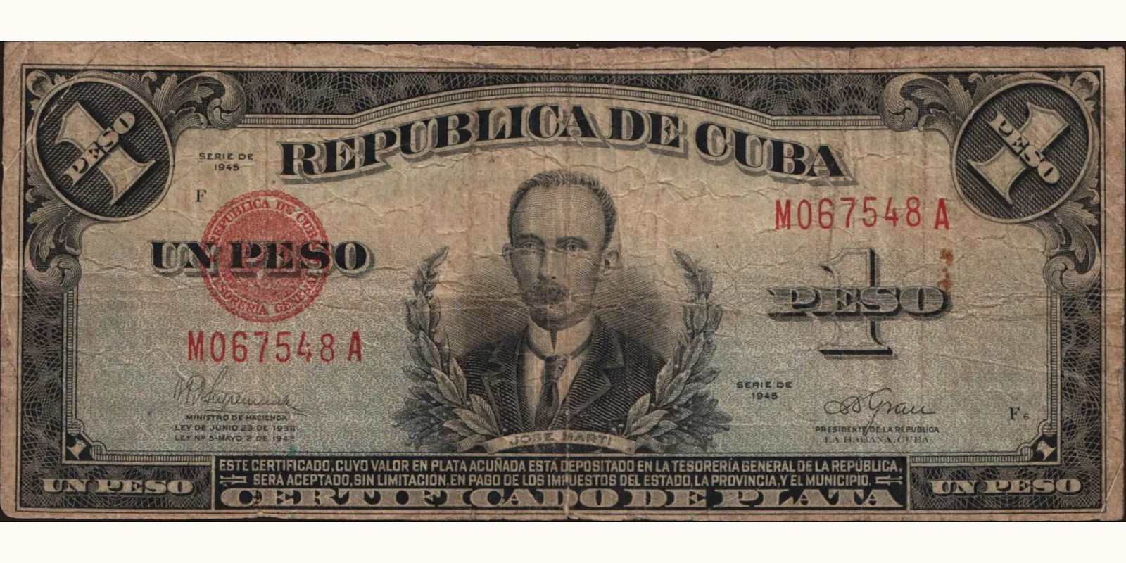 1 pesos 1945