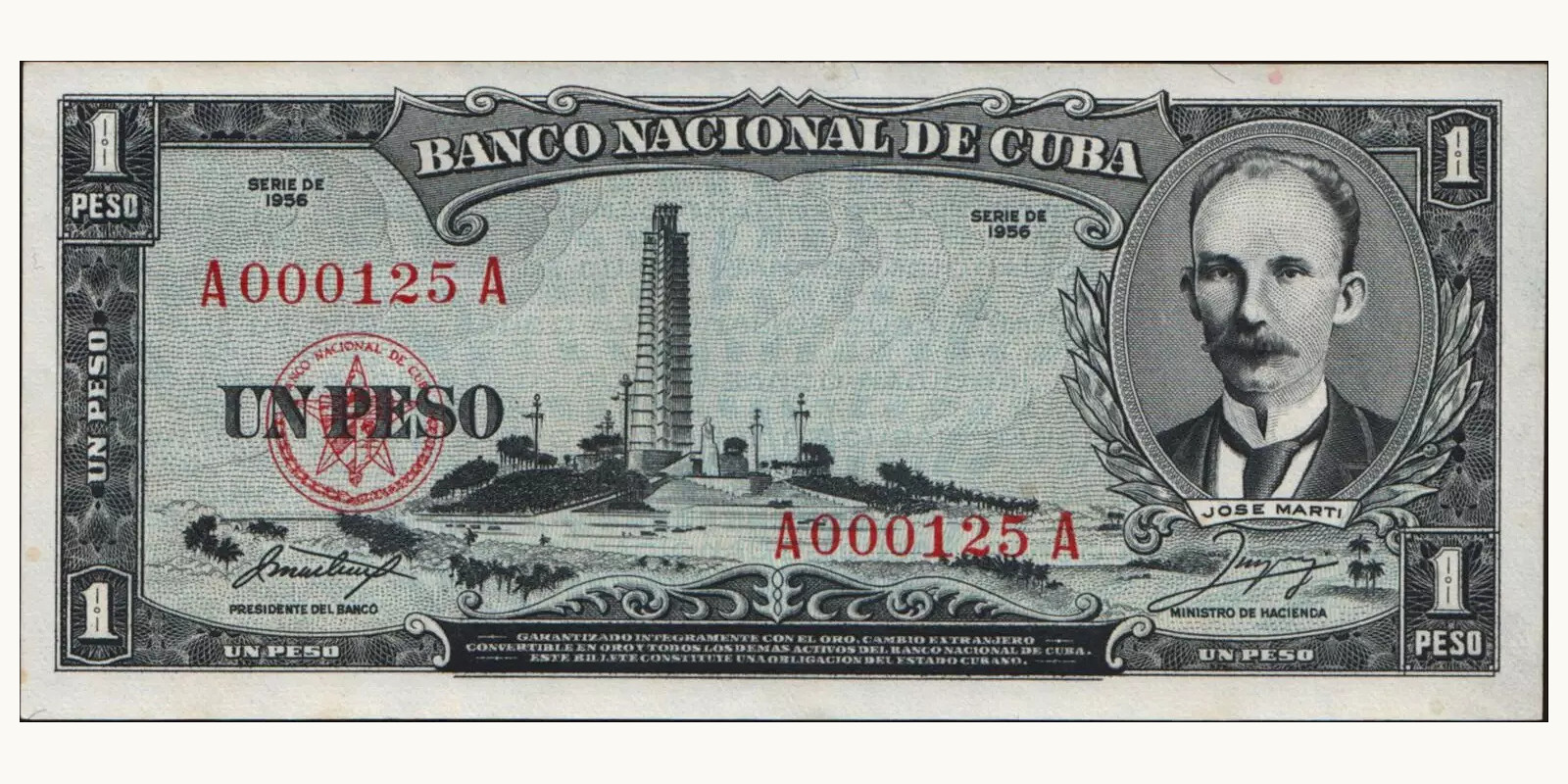 1 pesos 1956