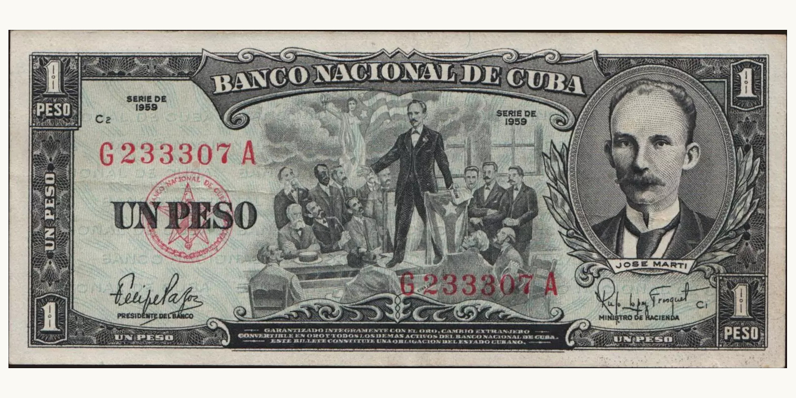 1 pesos 1959