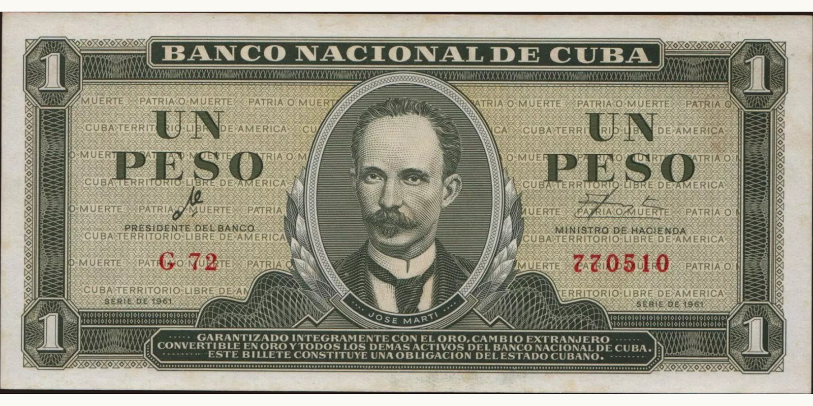 1 pesos 1961