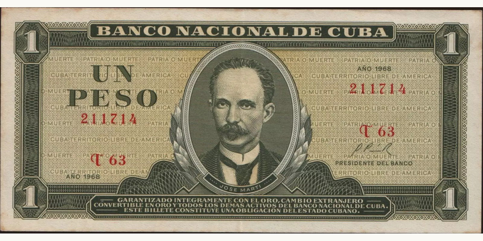1 pesos 1968