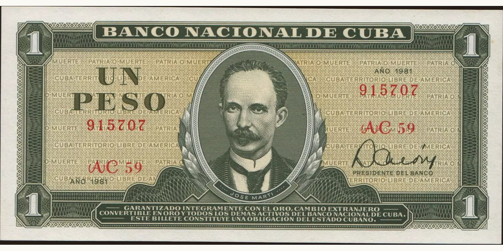 1 pesos 1981