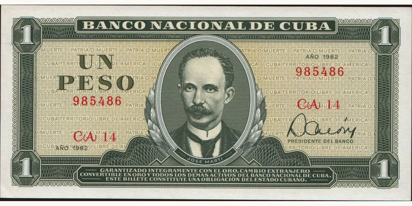 1 pesos 1982