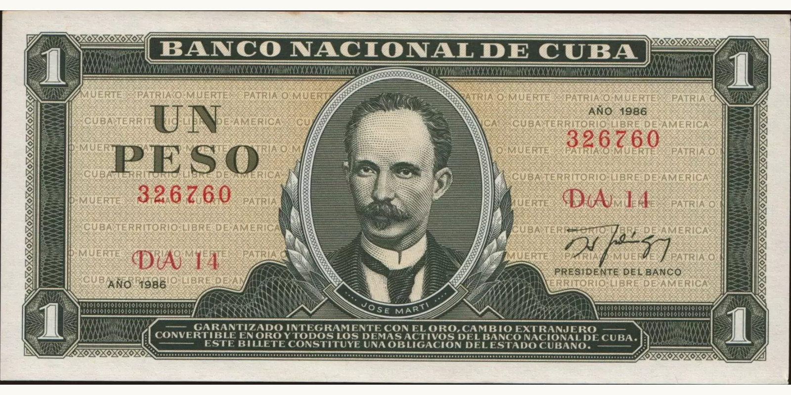1 pesos 1986