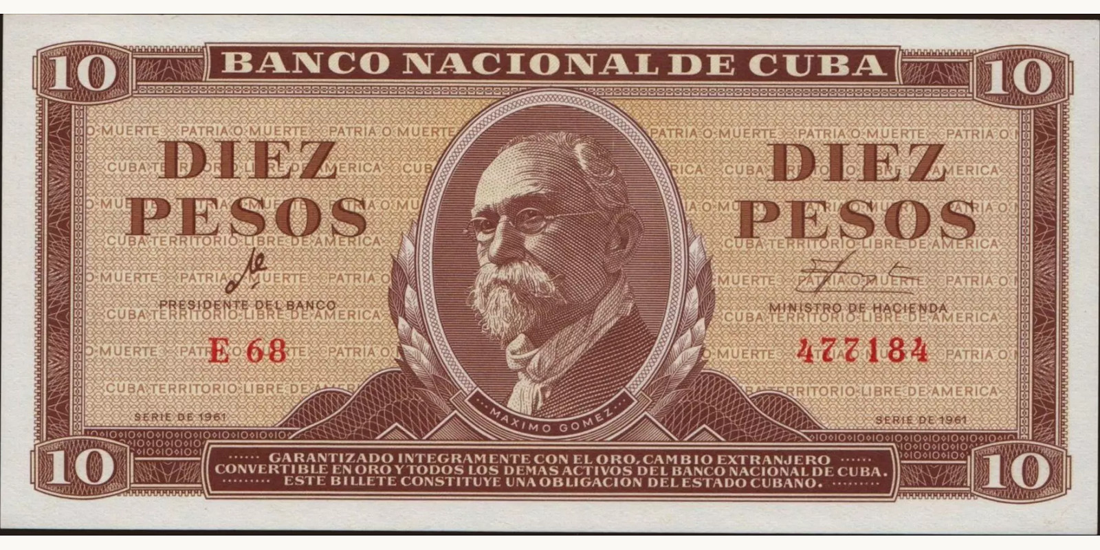 10 pesos 1961