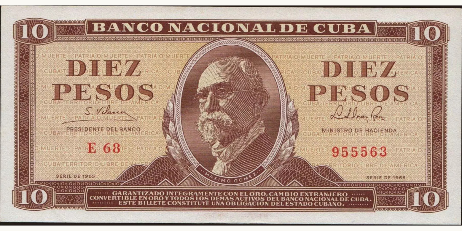 10 pesos 1965