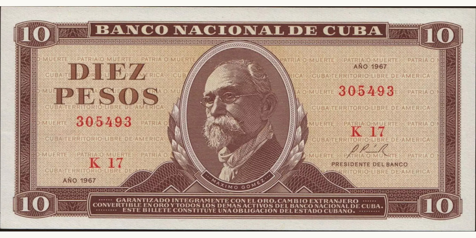 10 pesos 1967