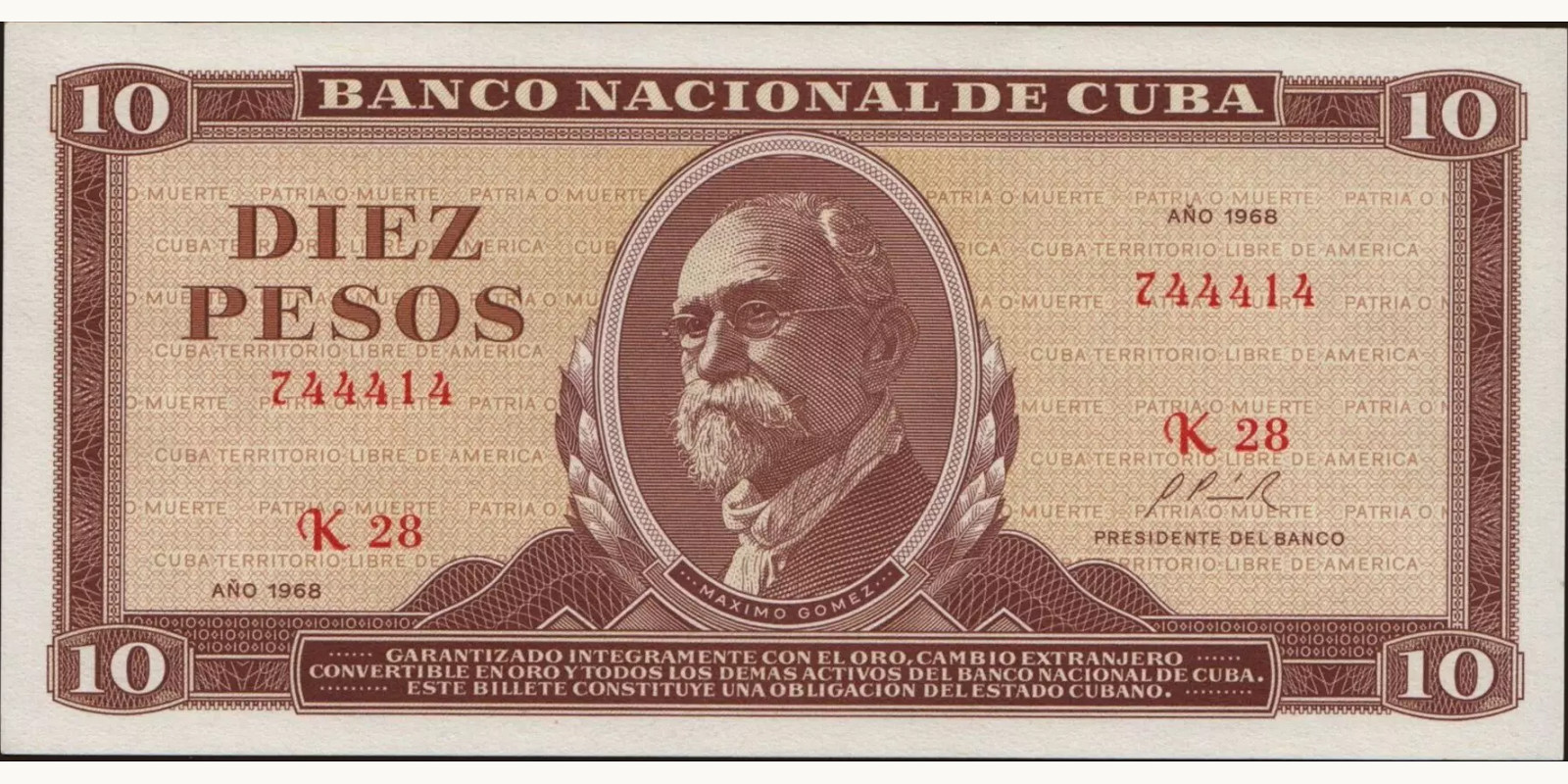 10 pesos 1968