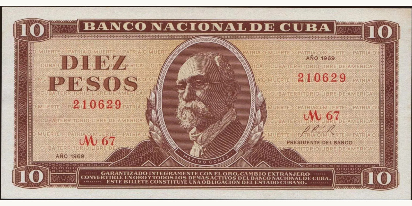 10 pesos 1969