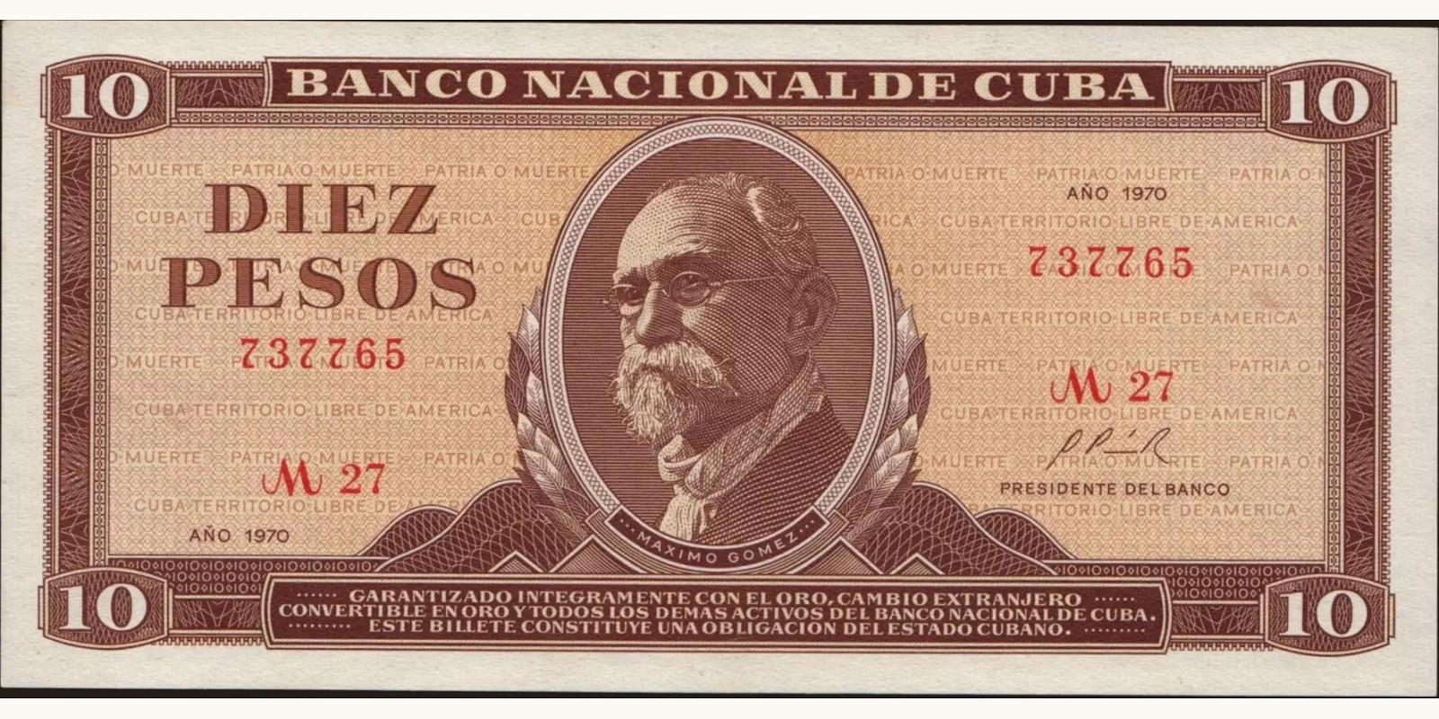 10 pesos 1970